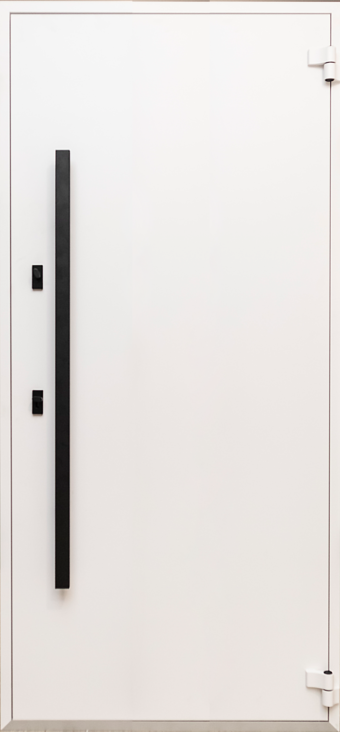 Usa exterior aluminiu , gri antracit ext / alb interior , izolatie termica 0.6W/mpK , izolatie fonica 45 dB , rezistenta apa , soare , vant certificata , 960x2050 mm,dreapta, [2],totuldespreusi.ro