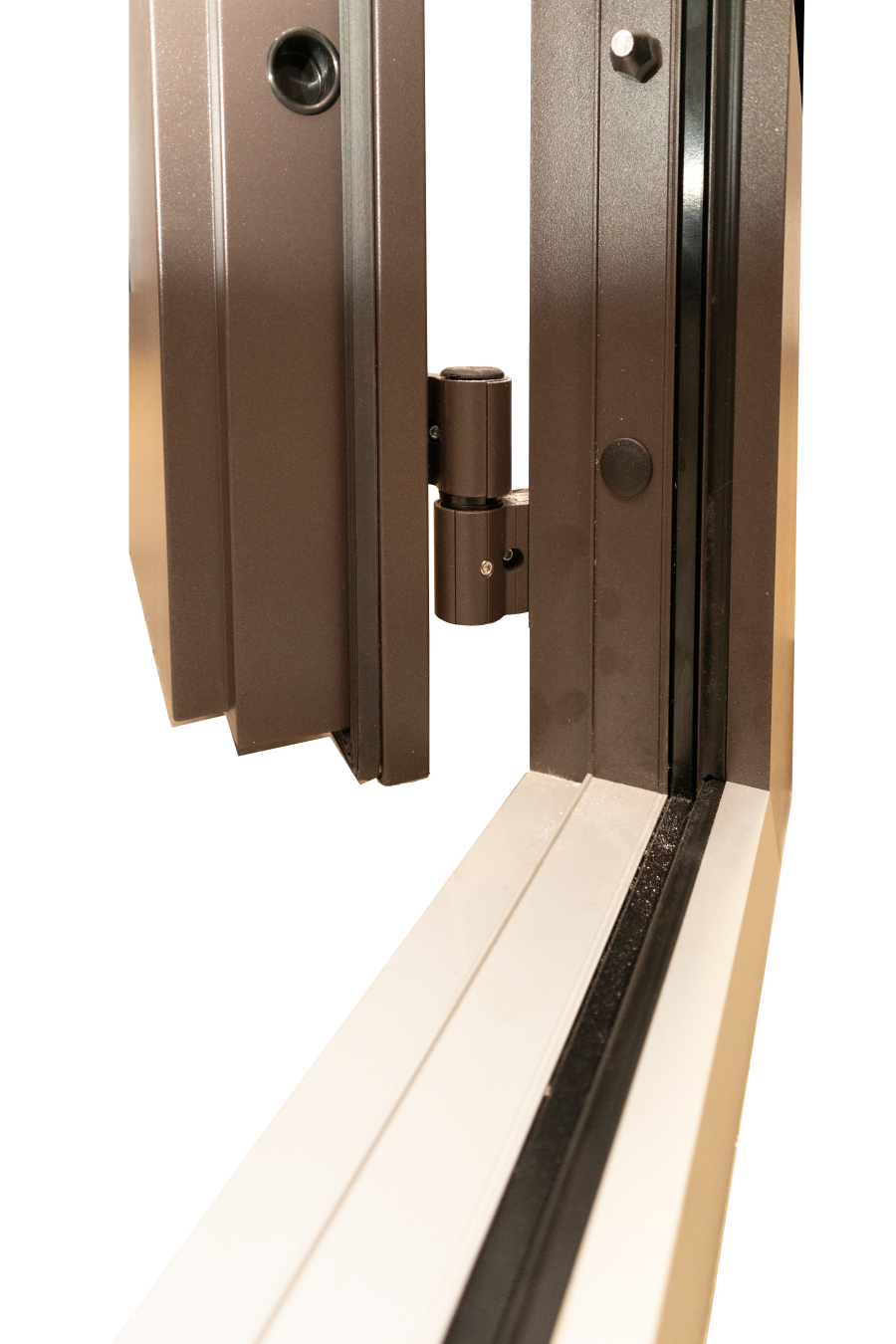 Usa exterior aluminiu , gri antracit ext / alb interior , izolatie termica 0.6W/mpK , izolatie fonica 45 dB , rezistenta apa , soare , vant certificata , 960x2050 mm,dreapta, [5],totuldespreusi.ro