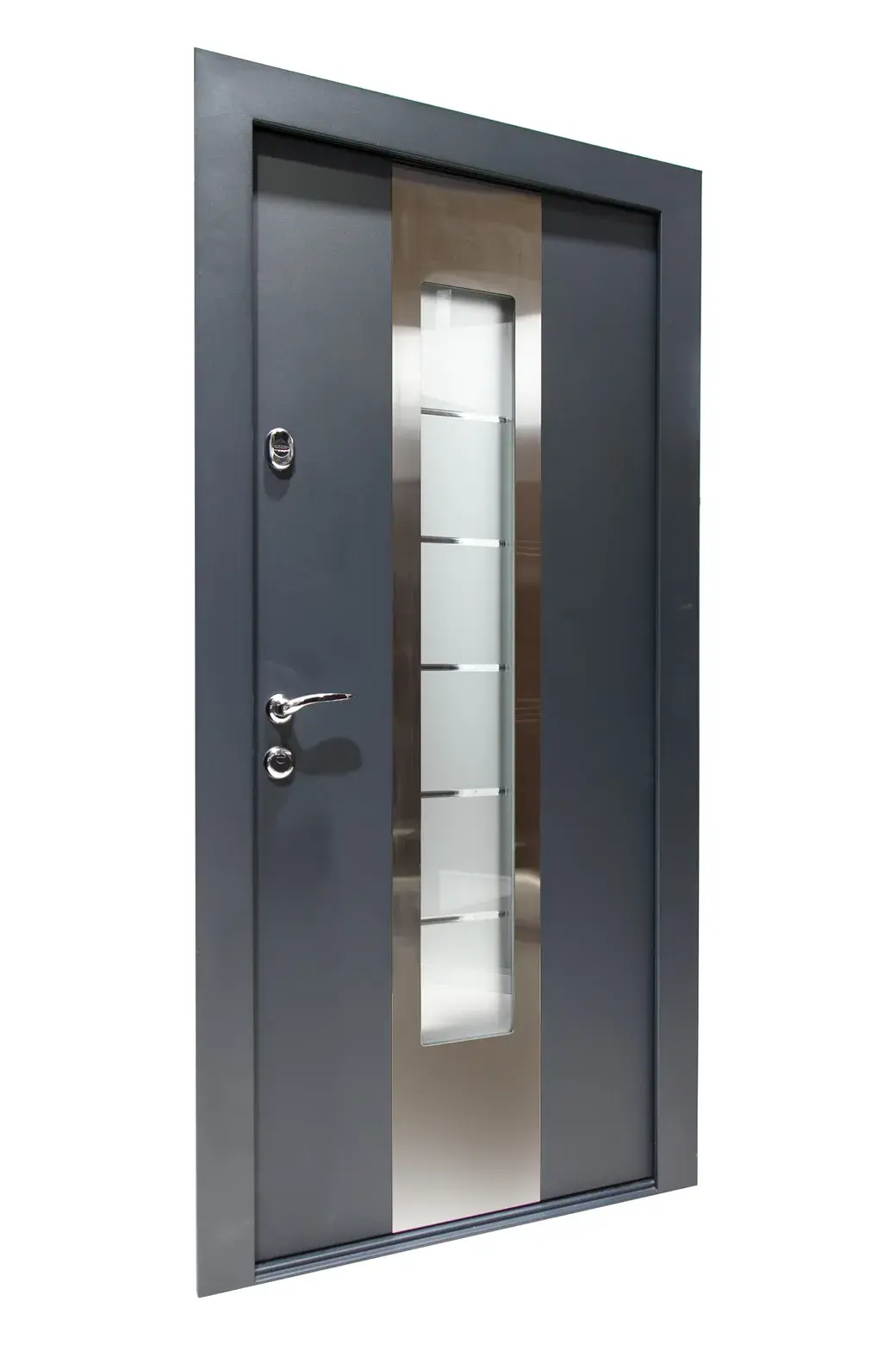 USI STEELLINE - Usa metalica exterior casa Defender , izolata termic , izolata fonic , rezistenta la apa , rezistenta la soare , gri antracit r , geam tripan , 960x2050 , deschidere stanga 1, totuldespreusi.ro