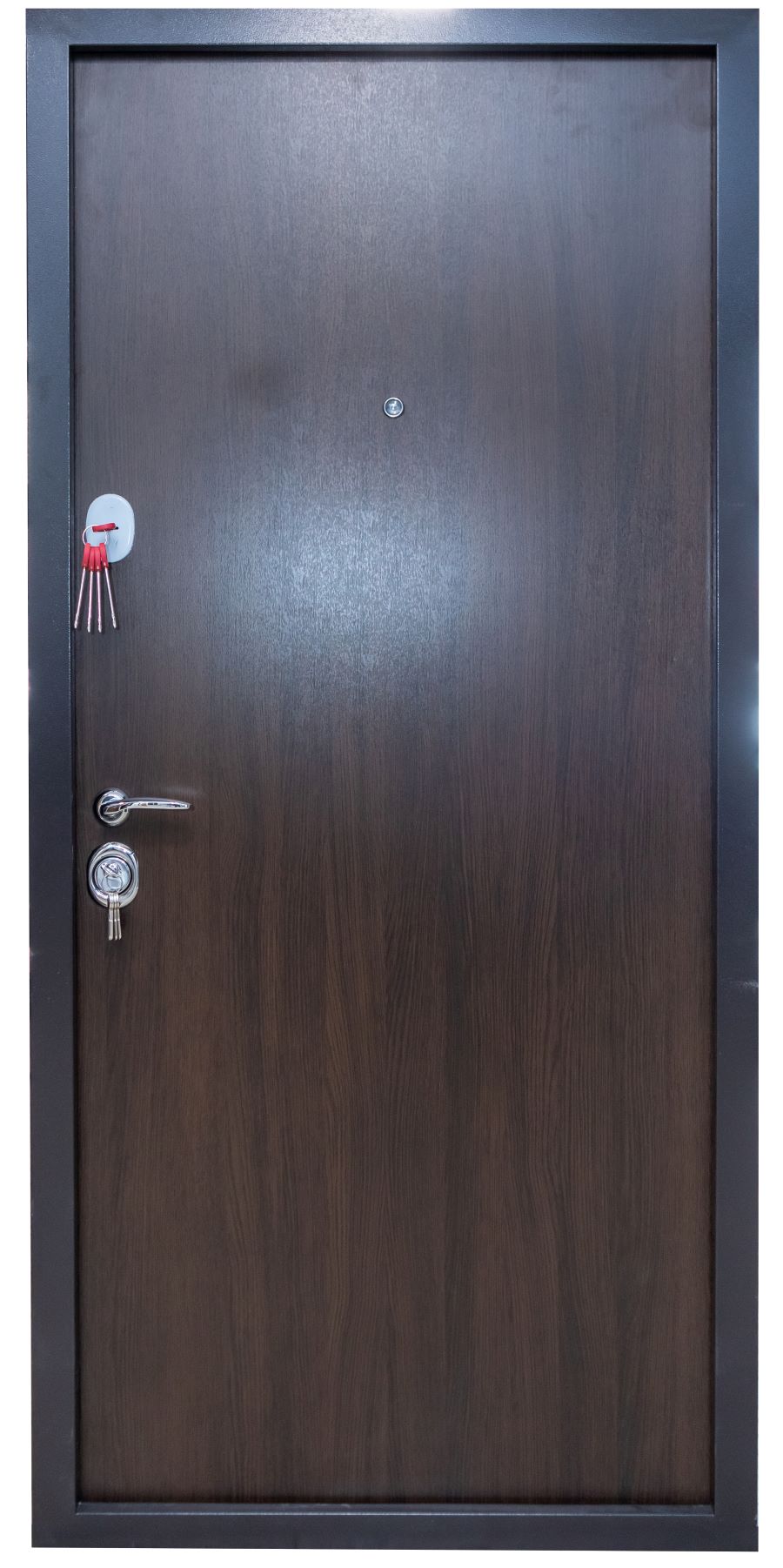 USI PREMIUM THERMO - Usa metalica exterior casa DEFENDER THERMO , placata cu HDF si metal infoliat , nuc  , izolatie termica 1.1 w mpK   , izolatie fonica 38 dB  , rezistenta sporita la soare si apa ,980x2050   , stanga 2, totuldespreusi.ro