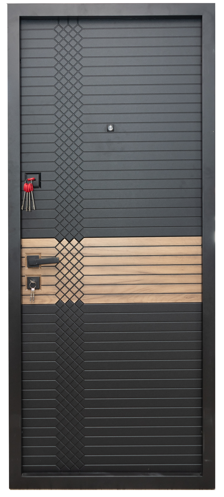 USI STEELLINE - Usa metalica intrare in apartament Main , clasa 4 antiefractie , izolatie fonica 42 decibeli , culoare negru exterior stejar interior , 860x2020 mm , deschidere stanga  1, totuldespreusi.ro