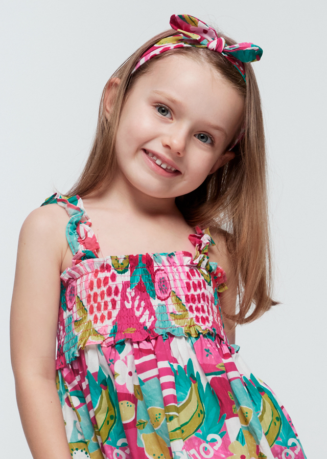  Rochie fucsia jungla cu bentita - Mayoral 