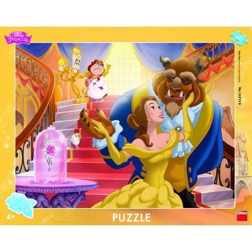 Puzzle cu rama - Frumoasa si Bestia (40 piese) - Dino Toys