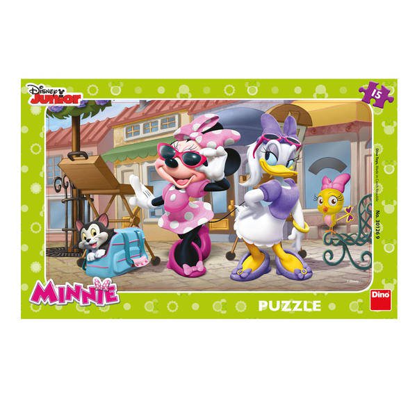 Puzzle - Minnie si Daisy la plimbare (15 piese) - Dino Toys