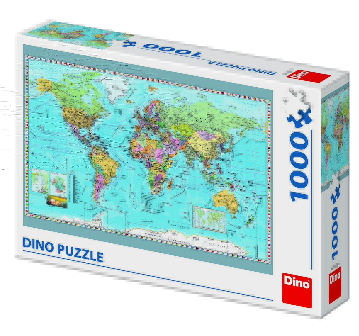 Puzzle - Harta politica a lumii (1000 piese) - Dino Toys