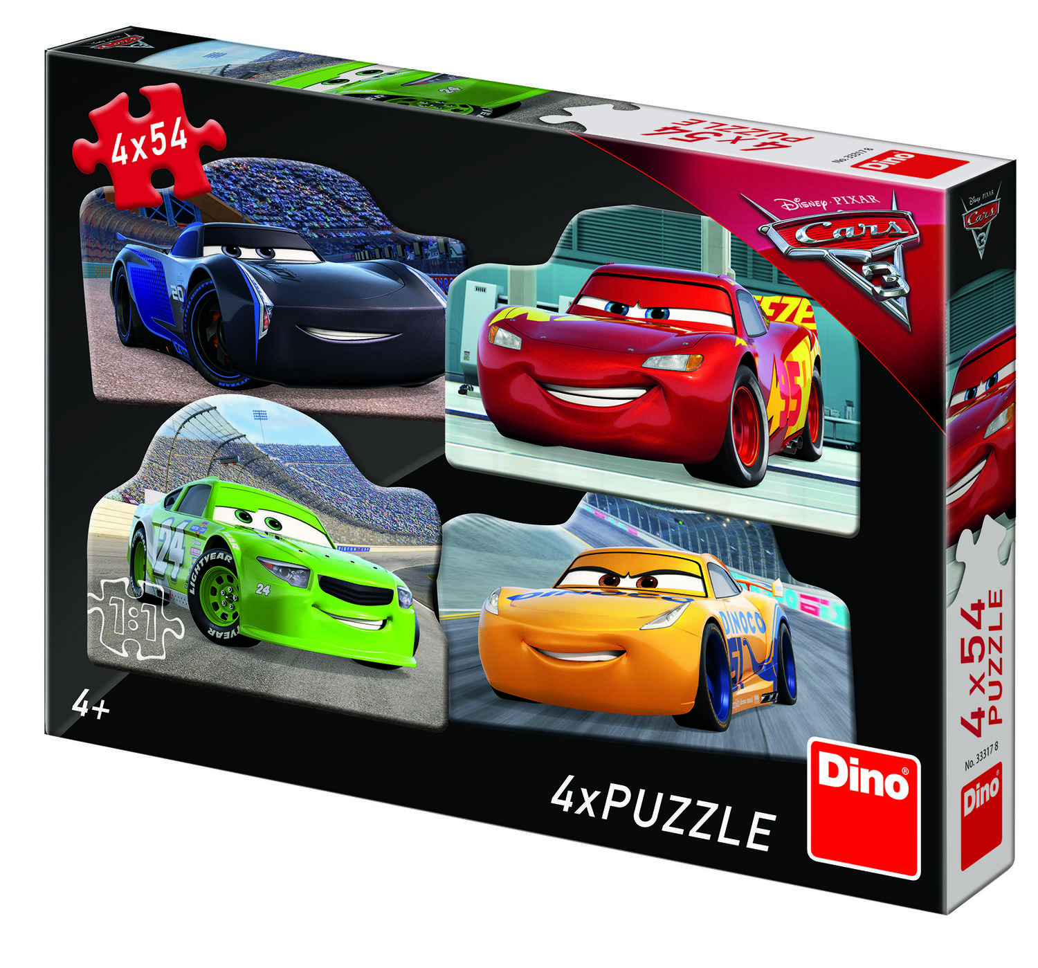 Puzzle 4 in 1 - Cars 3 (54 piese) - Dino Toys