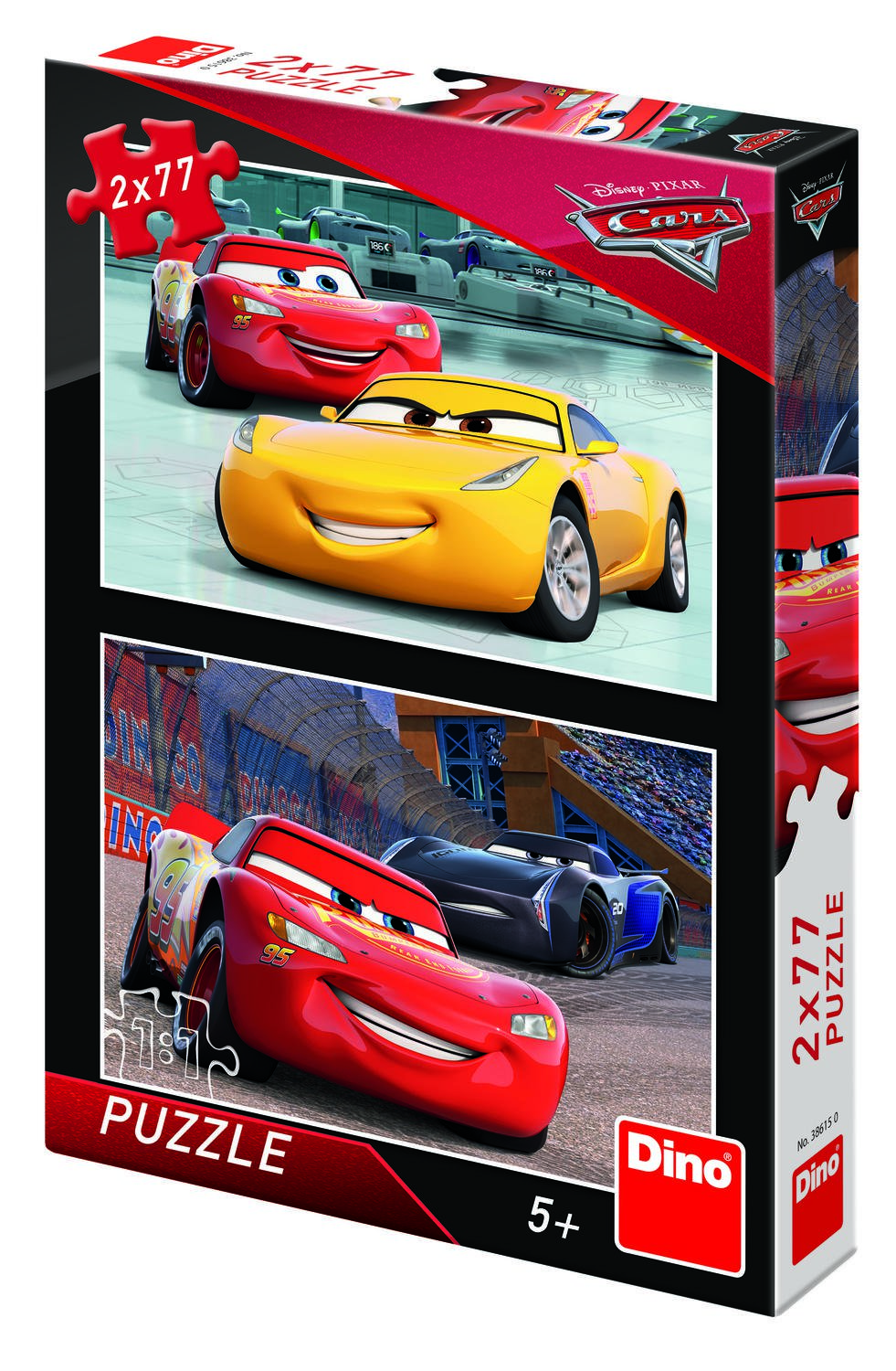 Puzzle 2 in 1 - Cars 3: Cursa cea mare (77 piese) - Dino Toys