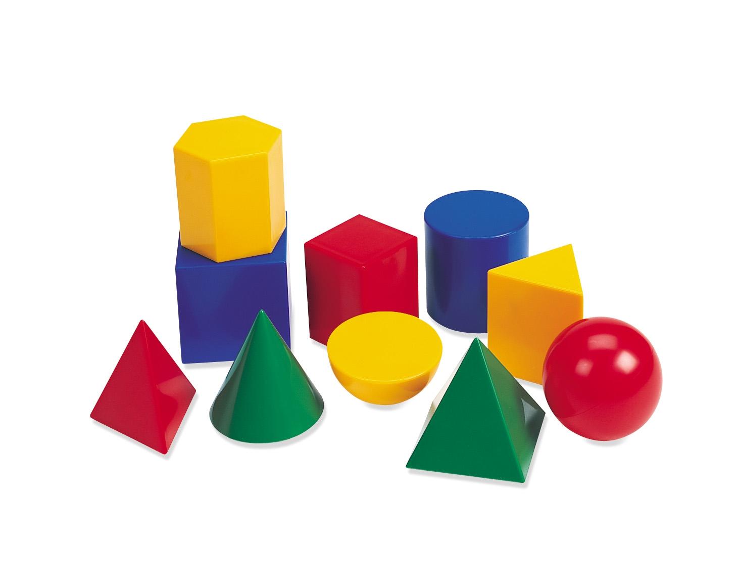 Corpuri geometrice din plastic - 10 piese