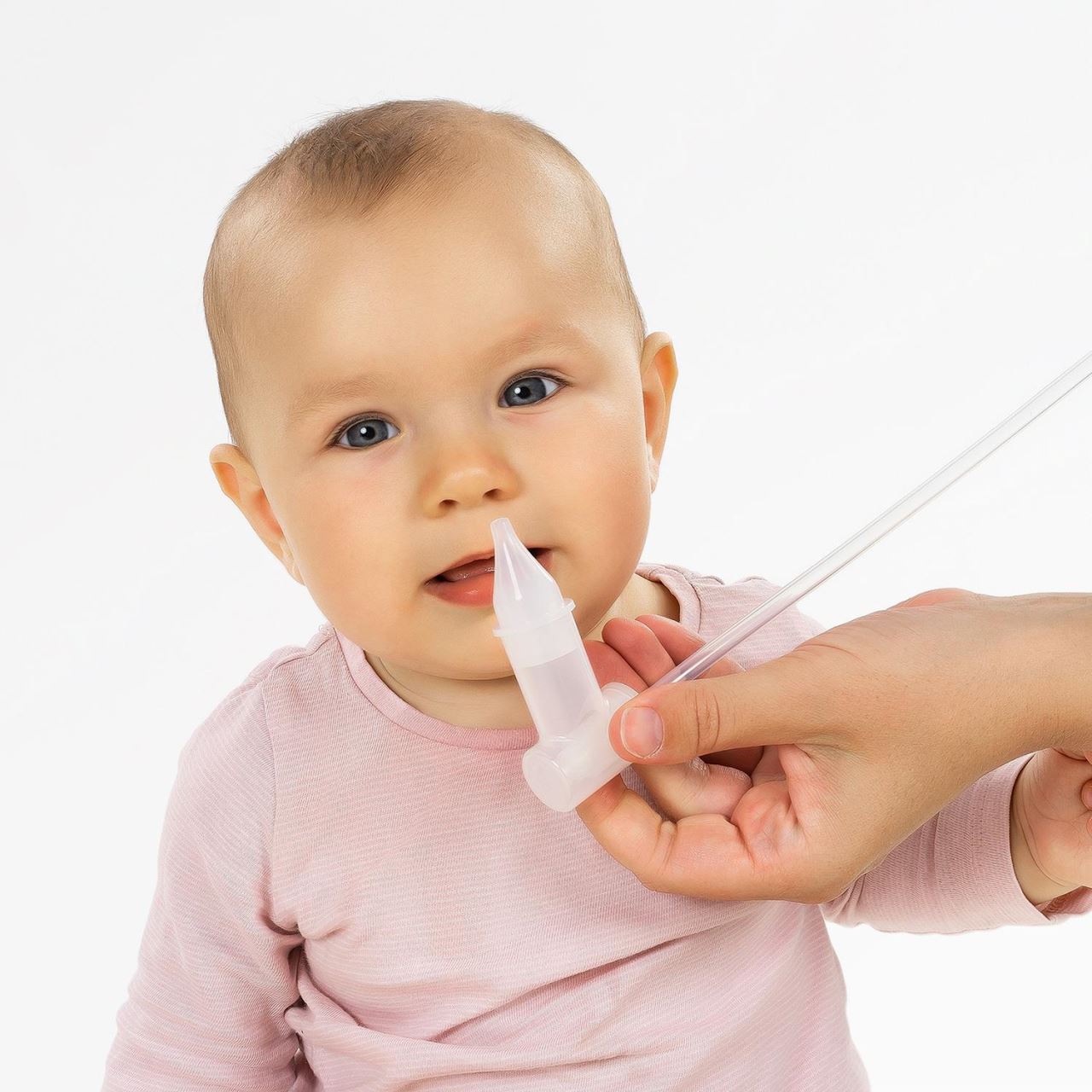 Aspirator nazal bebelusi, cu aspirare bucala, varf din silicon moale, sterilizabil la abur, cutie depozitare si 4 filtre, Reer 79139, [7],bestfam.ro