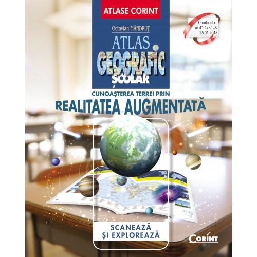 Atlas geografic scolar - Cunoasterea Terrei prin realitatea augmentata - Corint