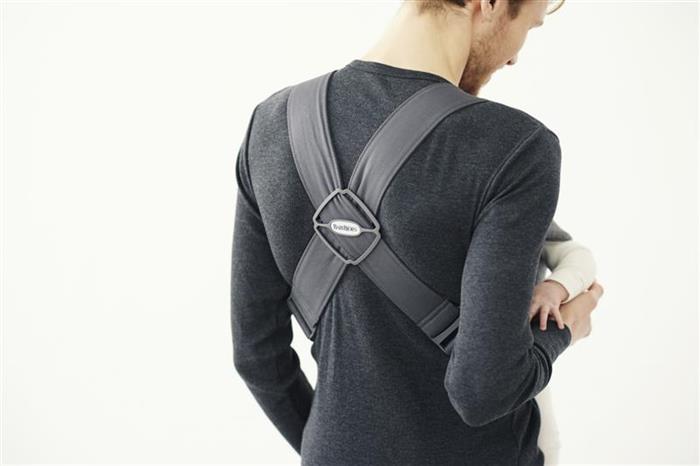 Marsupiu anatomic - Mini - cu pozitii multiple de purtare - Dark Grey, 3D Jersey - BabyBjorn, [2],bestfam.ro