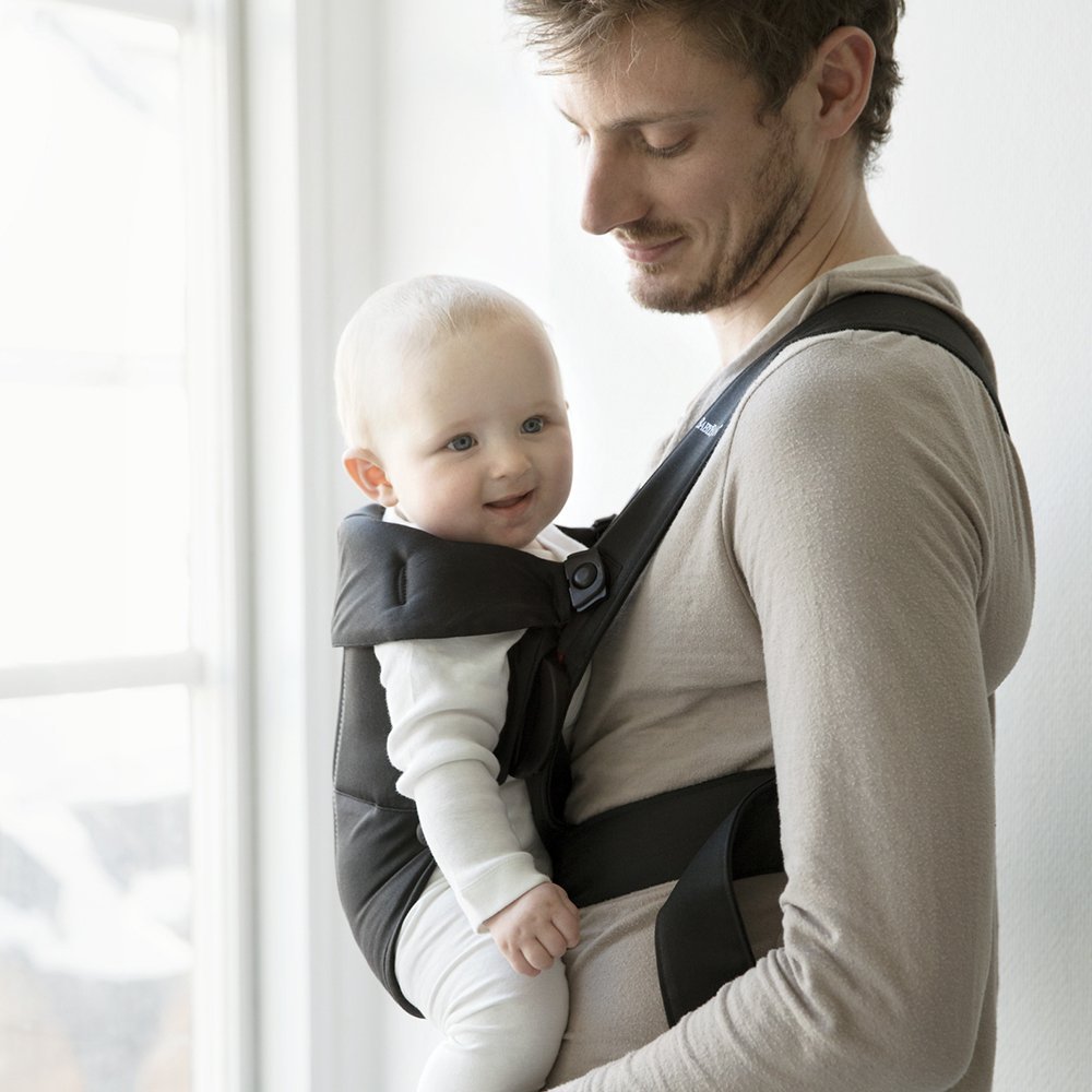 Marsupiu anatomic - Mini - cu pozitii multiple de purtare - Black, bumbac - BabyBjorn, [4],bestfam.ro