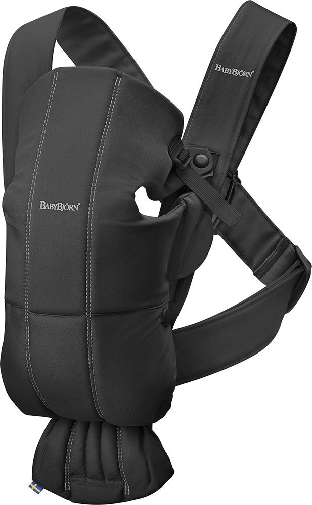 Marsupiu anatomic - Mini - cu pozitii multiple de purtare - Black, bumbac - BabyBjorn