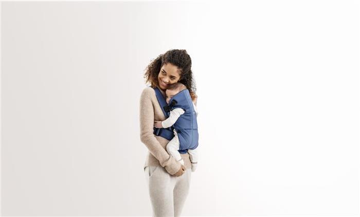 Marsupiu anatomic - Mini - cu pozitii multiple de purtare - Vintage Indigo, bumbac - BabyBjorn, [9],bestfam.ro