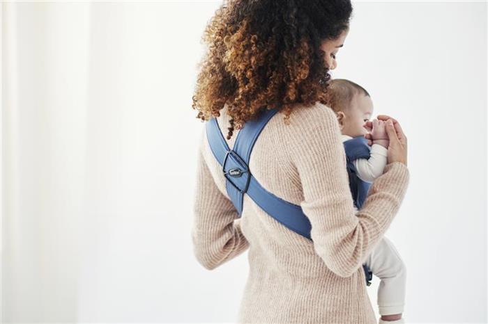 Marsupiu anatomic - Mini - cu pozitii multiple de purtare - Vintage Indigo, bumbac - BabyBjorn, [11],bestfam.ro