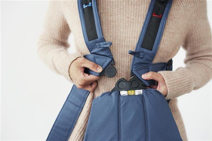 Marsupiu anatomic - Mini - cu pozitii multiple de purtare - Vintage Indigo, bumbac - BabyBjorn, [2],bestfam.ro