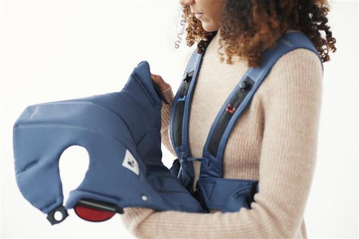 Marsupiu anatomic - Mini - cu pozitii multiple de purtare - Vintage Indigo, bumbac - BabyBjorn, [3],bestfam.ro
