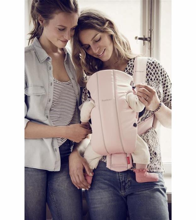 Marsupiu anatomic - Mini - cu pozitii multiple de purtare - Dusty Pink, bumbac - BabyBjorn, [7],bestfam.ro