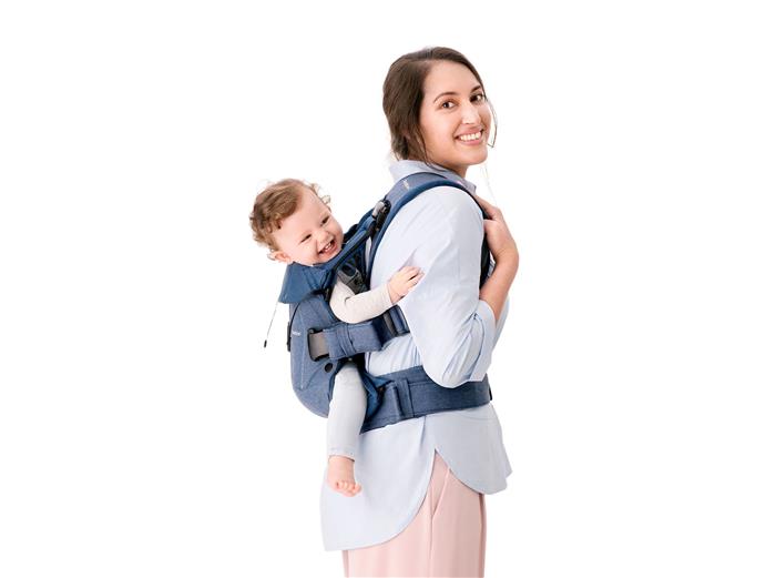 Marsupiu anatomic One cu pozitii multiple de purtare - Denim Midnight Blue - BabyBjorn, [7],bestfam.ro