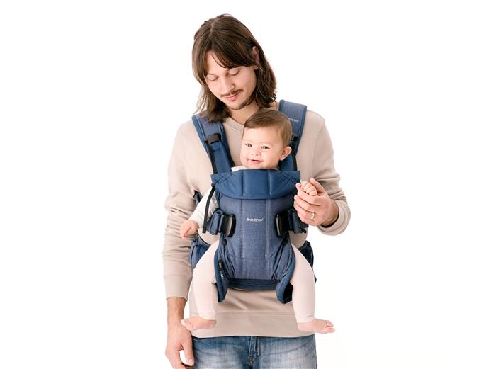 Marsupiu anatomic One cu pozitii multiple de purtare - Denim Midnight Blue - BabyBjorn, [4],bestfam.ro