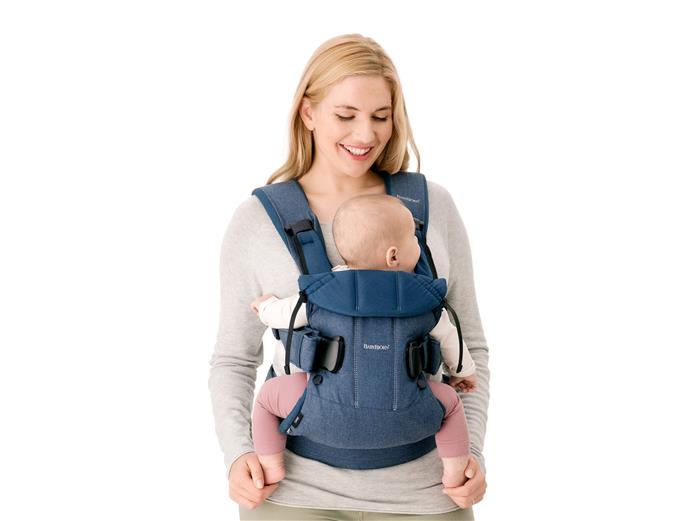 Marsupiu anatomic One cu pozitii multiple de purtare - Denim Midnight Blue - BabyBjorn, [6],bestfam.ro