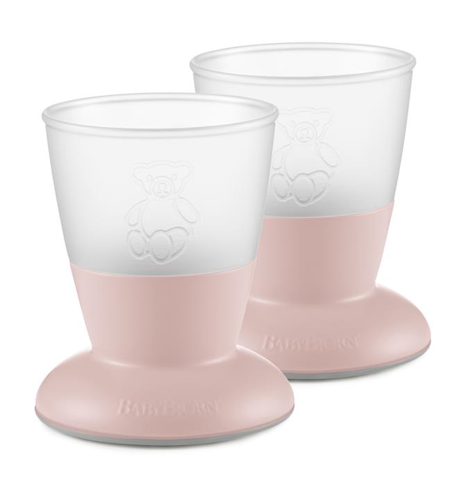 Set Pahare pentru bebe (2 buc.) - Powder Pink - BabyBjorn