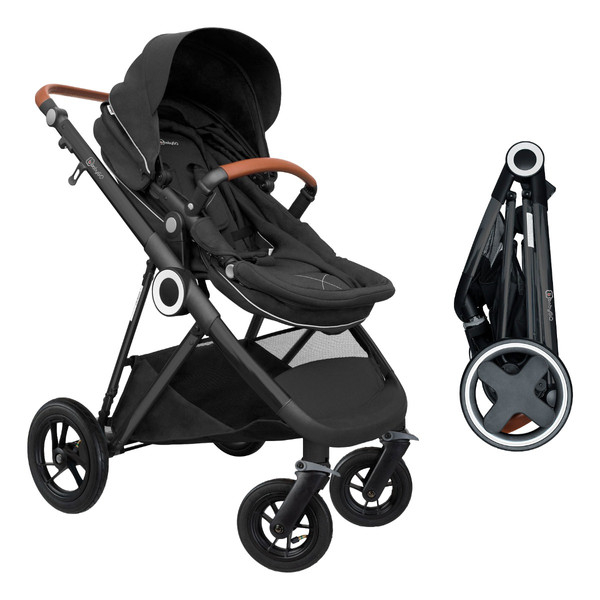 BabyGo - Carucior 3 in 1 AIR Halime black â€“ cadru Black