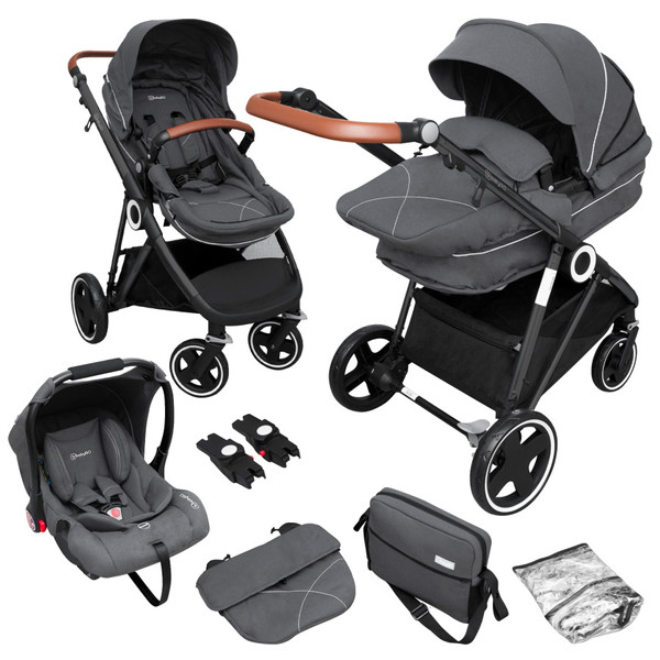 BabyGo - Carucior 3 in 1 Halime  â€“ cadru Black, [5],bestfam.ro