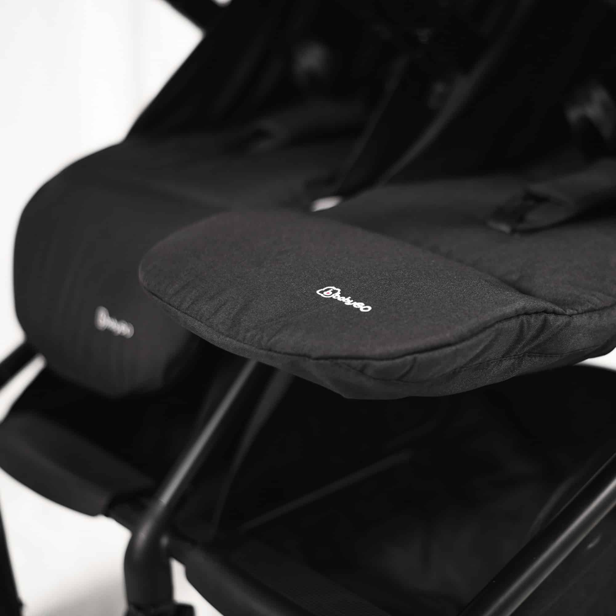 BabyGo - Carucior pliabil pentru gemeni GoTwice, Black, [5],bestfam.ro