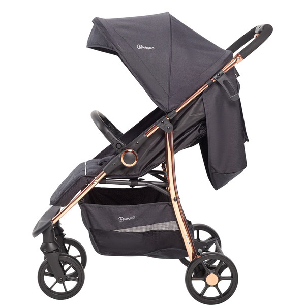 BabyGo - Carucior Style 3 in 1 Black-Rose
