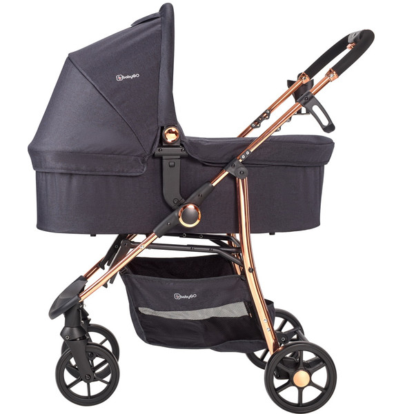 BabyGo - Carucior Style 3 in 1 Black-Rose, [4],bestfam.ro