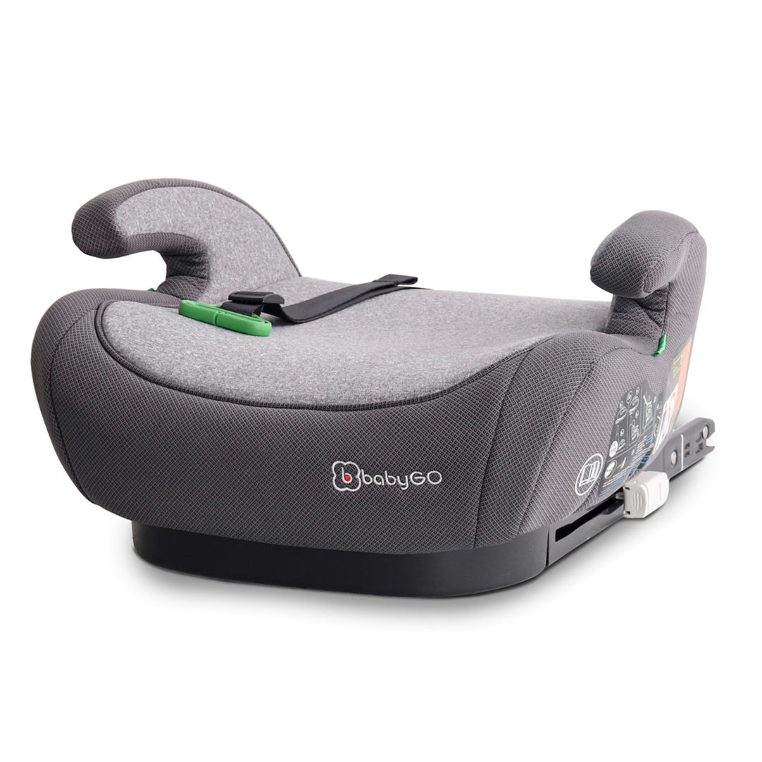 BabyGo - Scaun auto booster i-Size Bursa IV Grey, 125-150 cm, certificat R129, [3],bestfam.ro