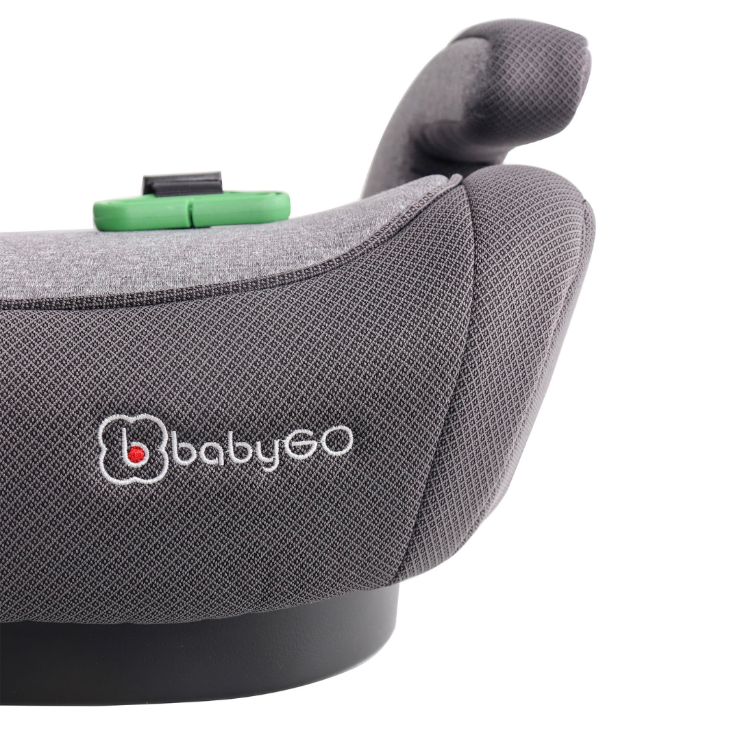 BabyGo - Scaun auto booster i-Size Bursa IV Grey, 125-150 cm, certificat R129, [7],bestfam.ro