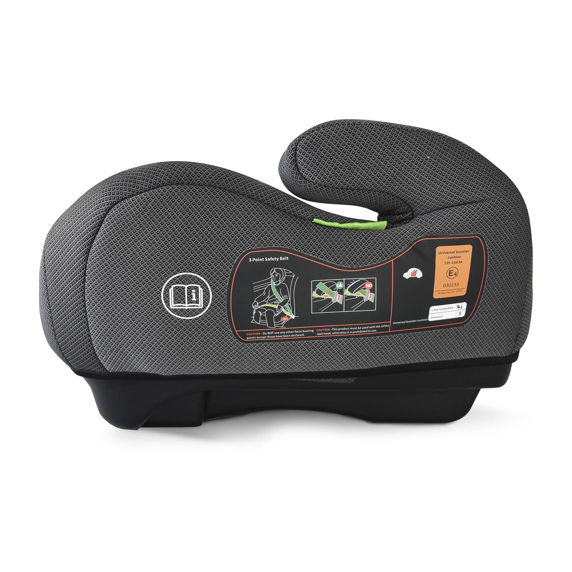 BabyGo - Scaun auto booster i-Size, Melange Green, 125-150 cm, certificat R129, [2],bestfam.ro