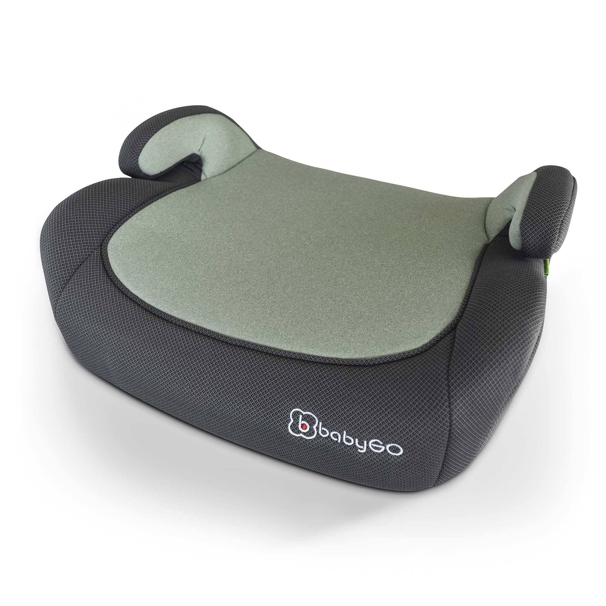 BabyGo - Scaun auto booster i-Size, Melange Green, 125-150 cm, certificat R129, [4],bestfam.ro