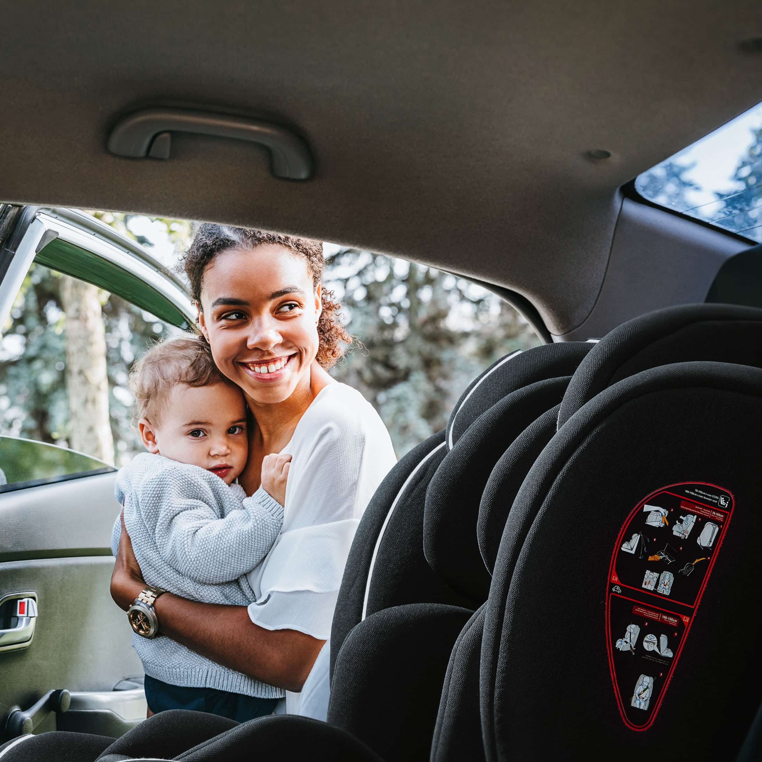 BabyGo - Scaun auto i-Size FreeFix Black, 76-150 cm, certificat R129, [9],bestfam.ro