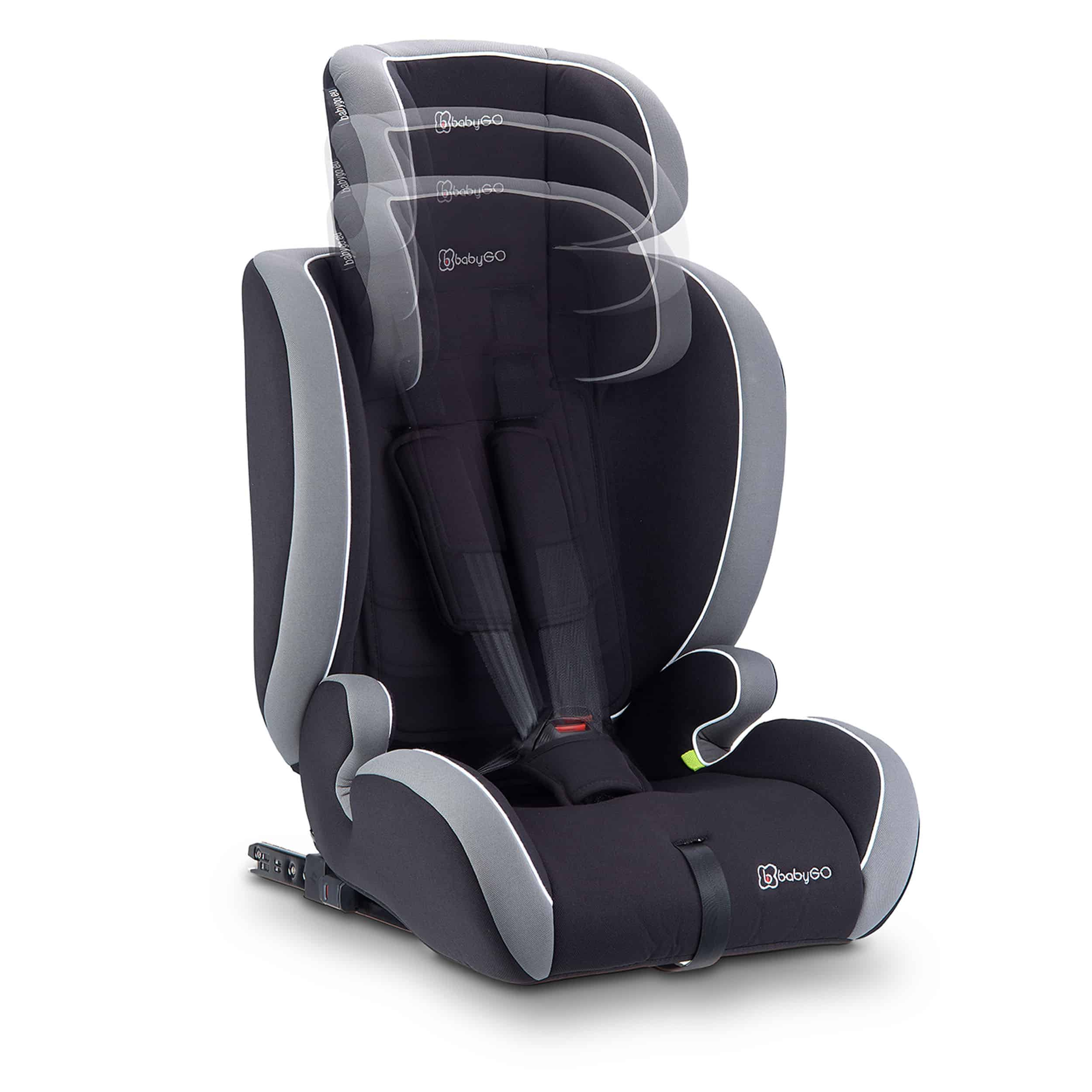 BabyGo - Scaun auto i-Size FreeFix Grey, 76-150 cm, certificat R129, [8],bestfam.ro