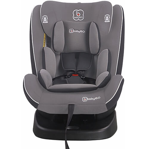 BabyGo - Scaun auto rotativ cu isofix Nova 360Â° Grey, 0 - 36 kg