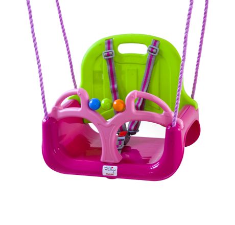 Leagan transformabil 3in1 - Pink Green - BabyGo, [2],bestfam.ro