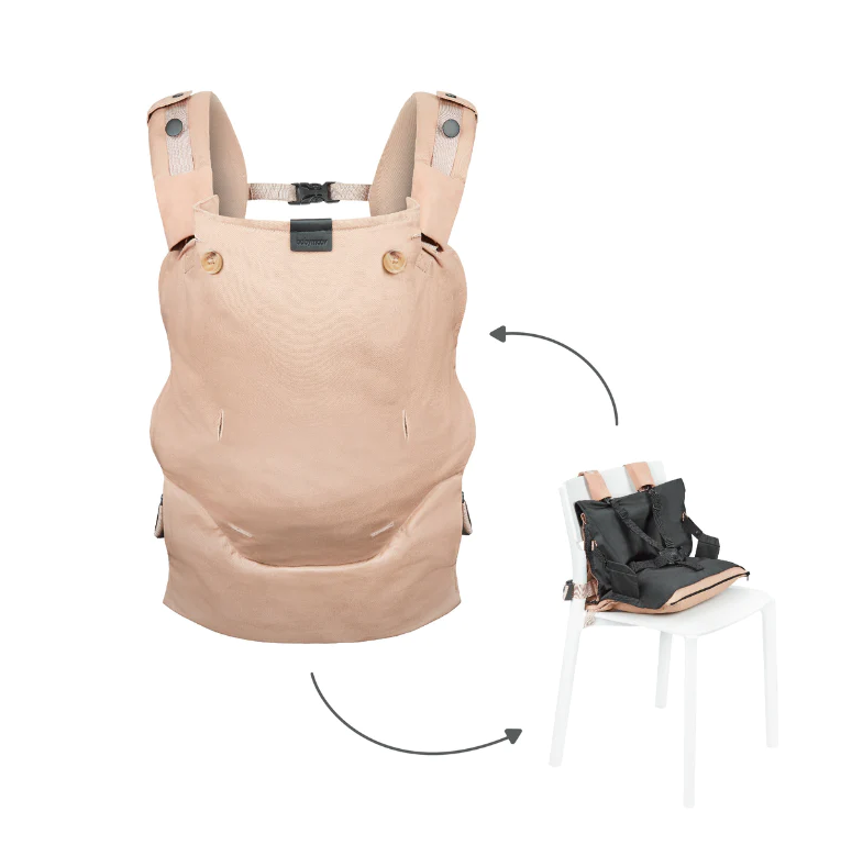 Babymoov - Moov & Boost Sistem de purtare transformabil in Booster, creat in colaborare cu medici kinetoterapeuti, Bej, [2],bestfam.ro