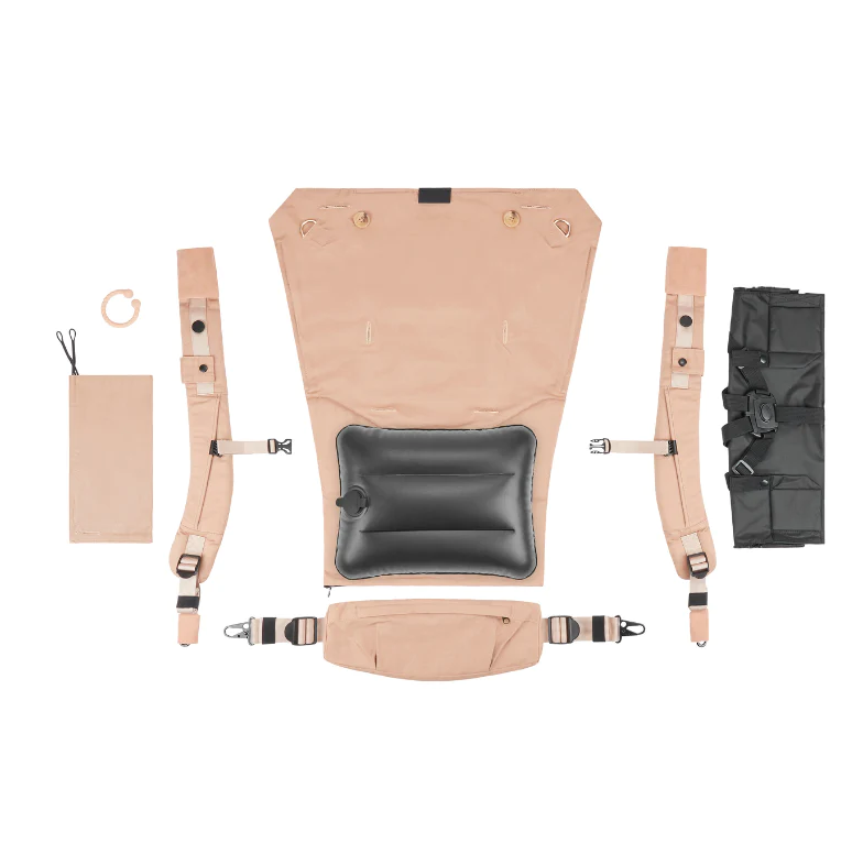 Babymoov - Moov & Boost Sistem de purtare transformabil in Booster, creat in colaborare cu medici kinetoterapeuti, Bej, [4],bestfam.ro