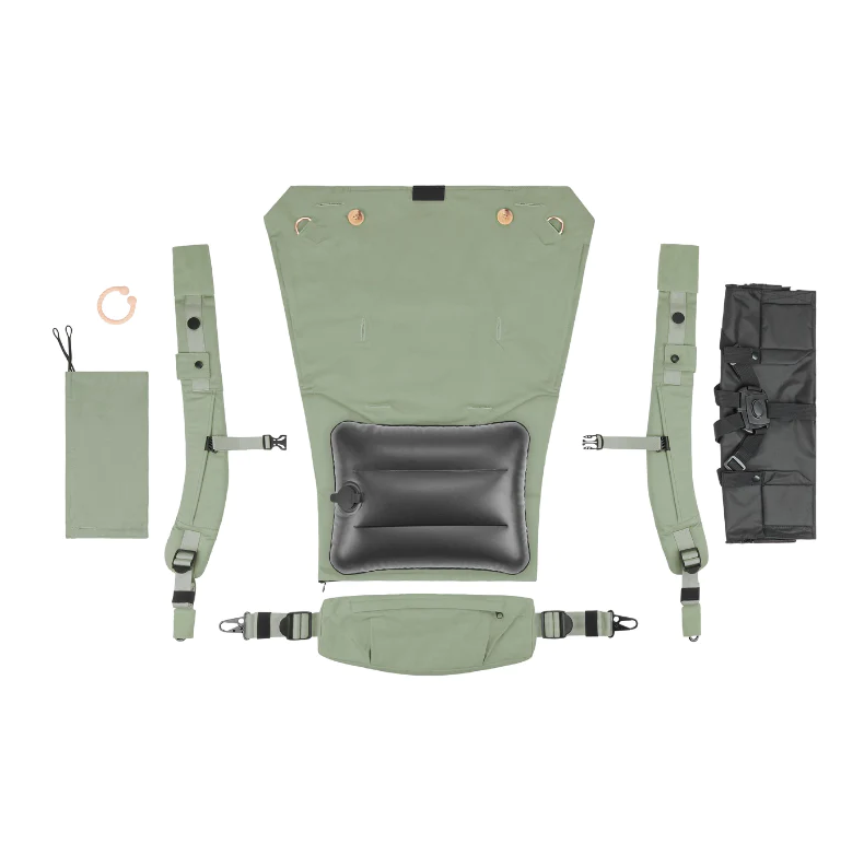 Babymoov - Moov & Boost Sistem de purtare transformabil in Booster, creat in colaborare cu medici kinetoterapeuti, Verde salvie, [4],bestfam.ro