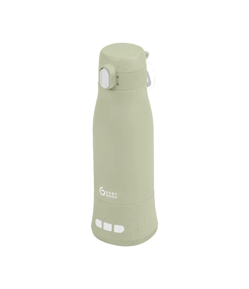Babymoov - Moov & Feed Incalzitor de biberoane portabil si reincarcabil, Sage Green