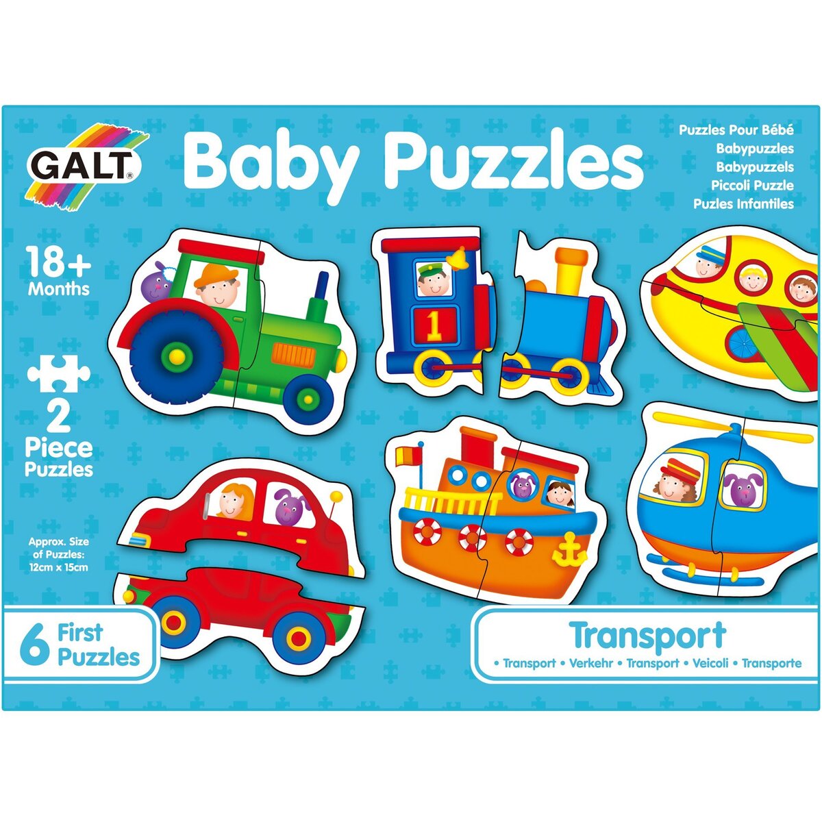 Baby Puzzles: Set de 6 puzzle-uri Transport (2 piese), [2],bestfam.ro