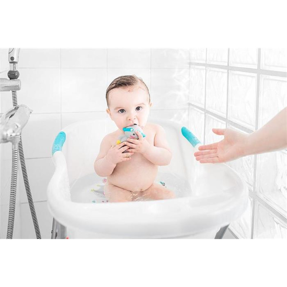 Set cadita ergonomica si suport pentru cadita Fun - White - Badabulle, [5],bestfam.ro