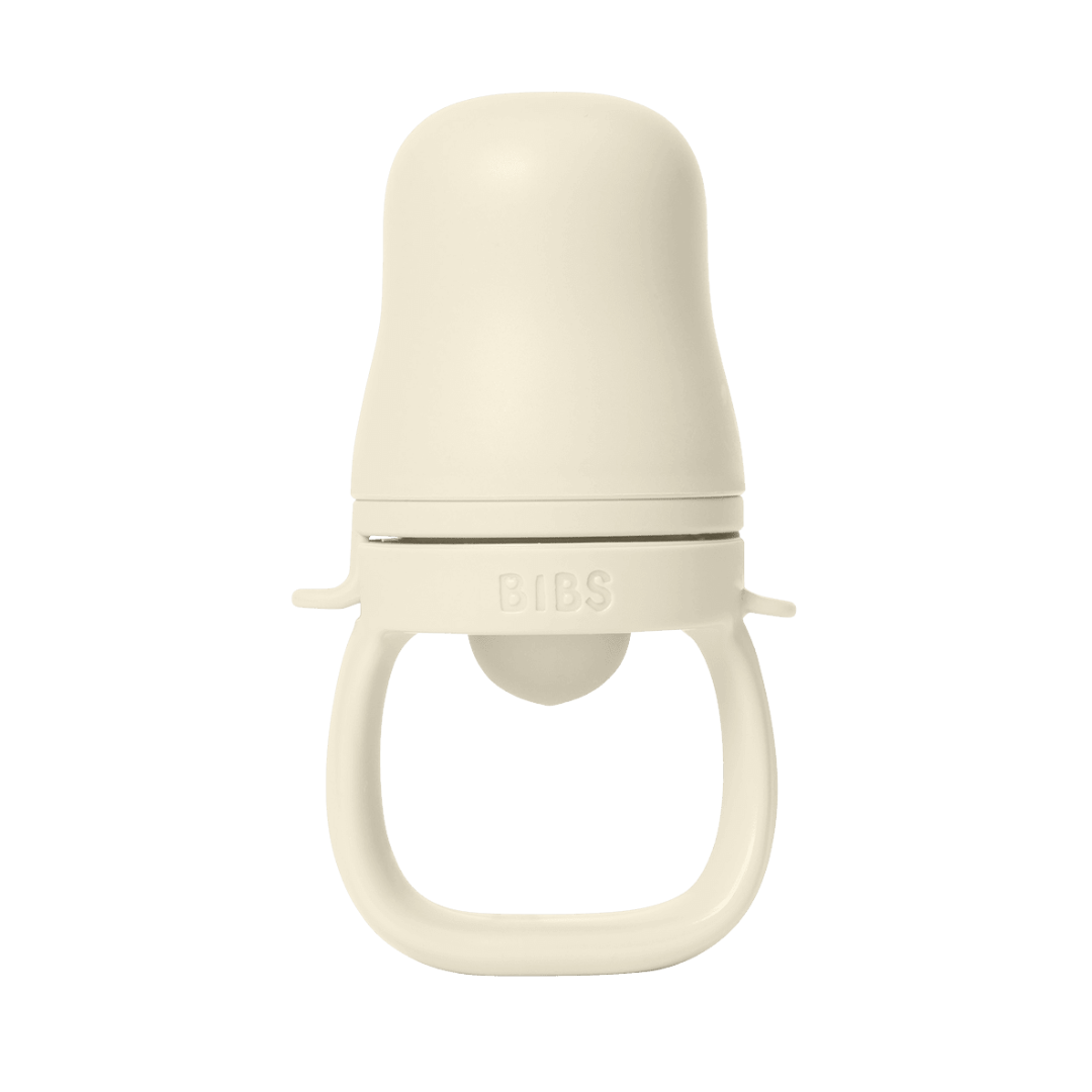 BIBS - Dispozitiv de hranire Baby Feeder cu 2 tetine din silicon, Ivory, [2],bestfam.ro