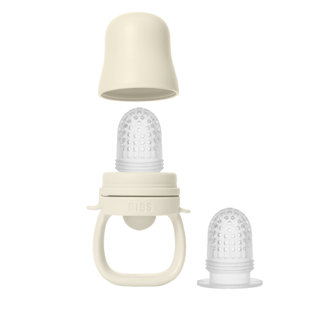 BIBS - Dispozitiv de hranire Baby Feeder cu 2 tetine din silicon, Ivory, [5],bestfam.ro
