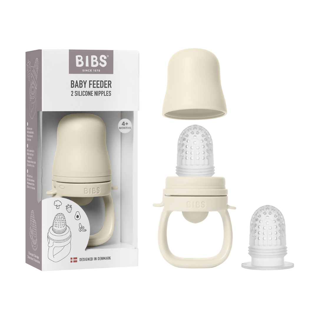 BIBS - Dispozitiv de hranire Baby Feeder cu 2 tetine din silicon, Ivory, [7],bestfam.ro