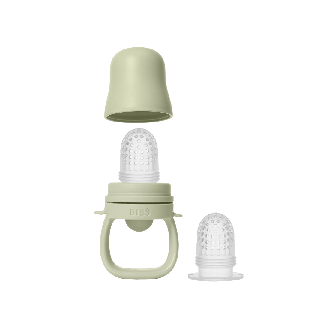 BIBS - Dispozitiv de hranire Baby Feeder cu 2 tetine din silicon, Sage