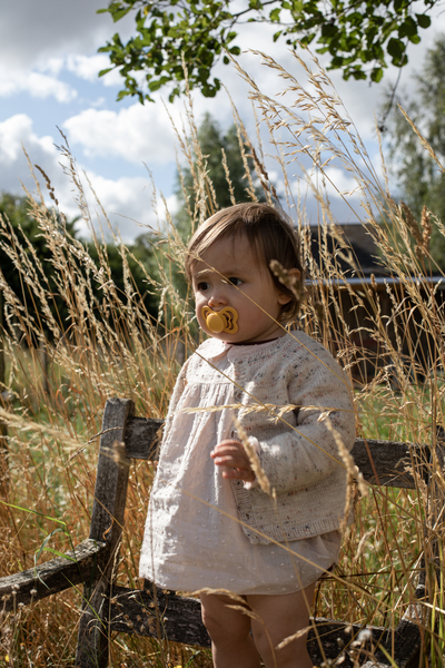 BIBS - Set 2 suzete Couture Latex, tetina anatomica, 0 luni +-Ivory/Sage, [4],bestfam.ro